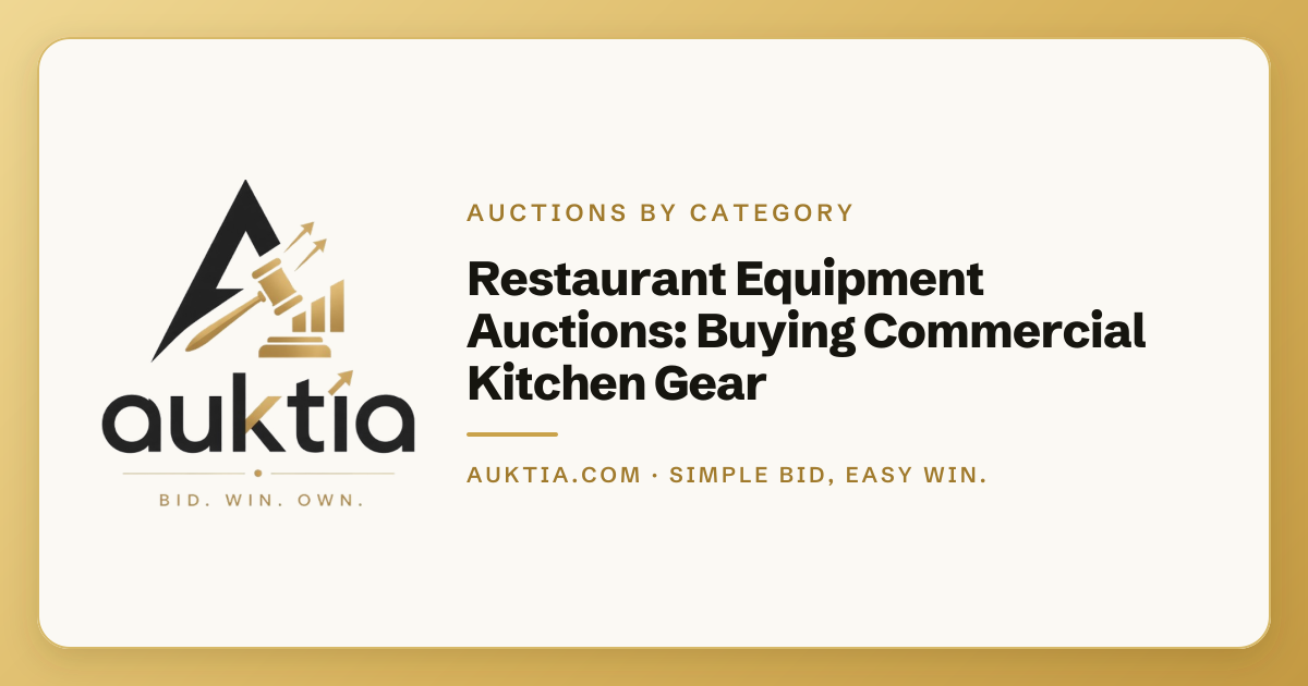 Auktia: Restaurant Equipment Auctions: Buying Commercial Kitchen Gear
