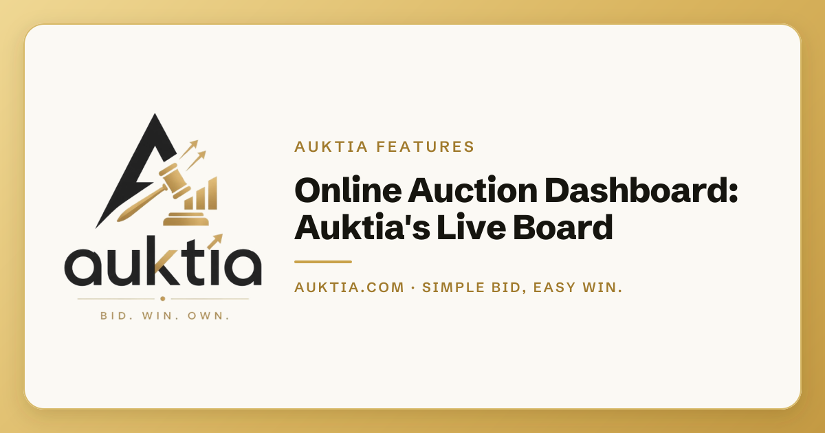 Auktia: Online Auction Dashboard: Auktia's Live Board