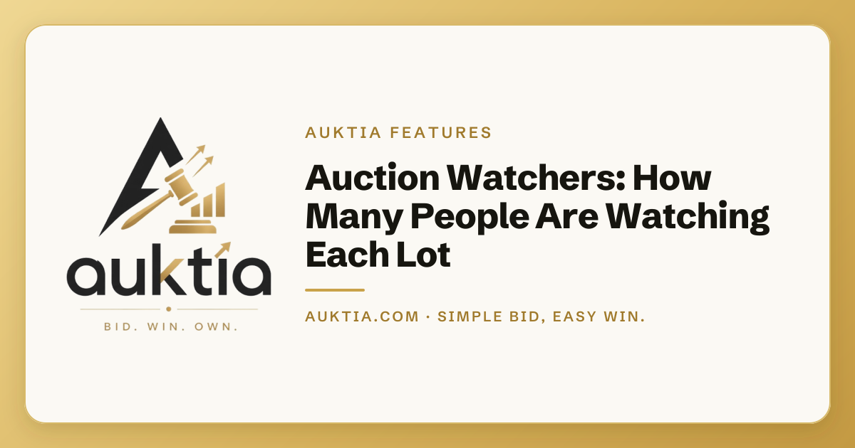 Auktia: Auction Watchers: How Many People Are Watching Each Lot