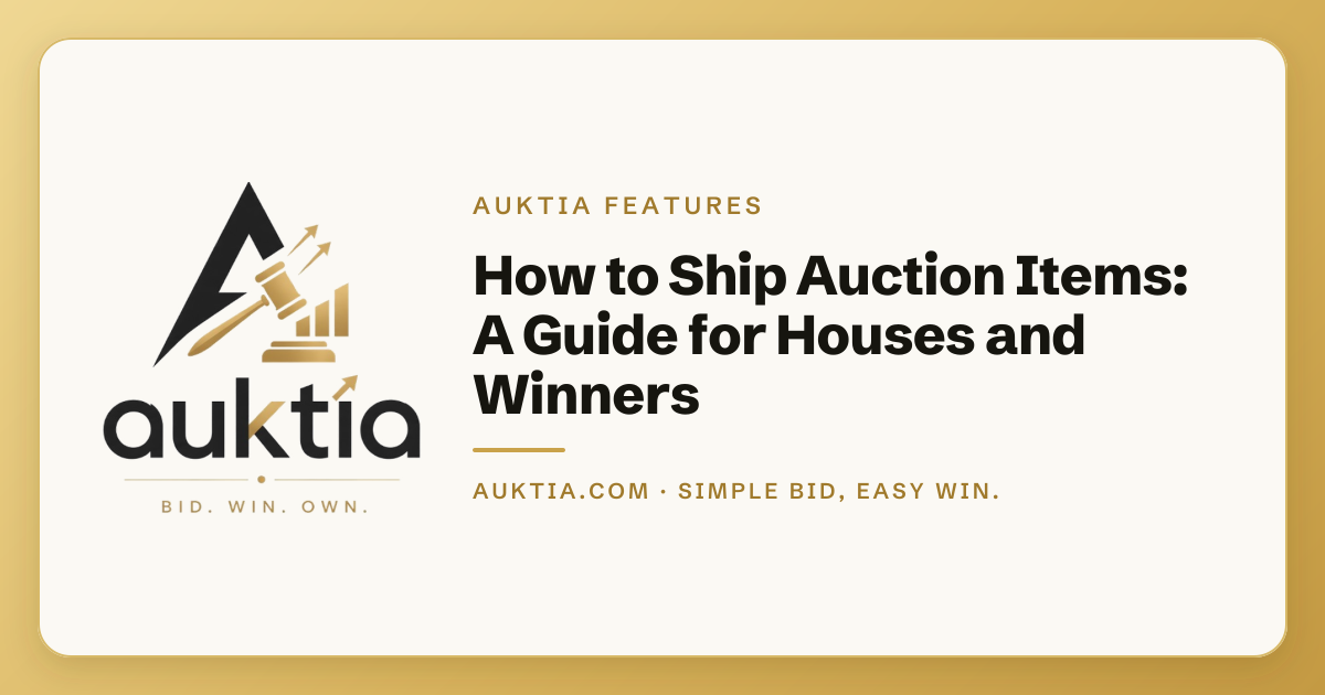 Auktia: How to Ship Auction Items: A Guide for Houses and Winners