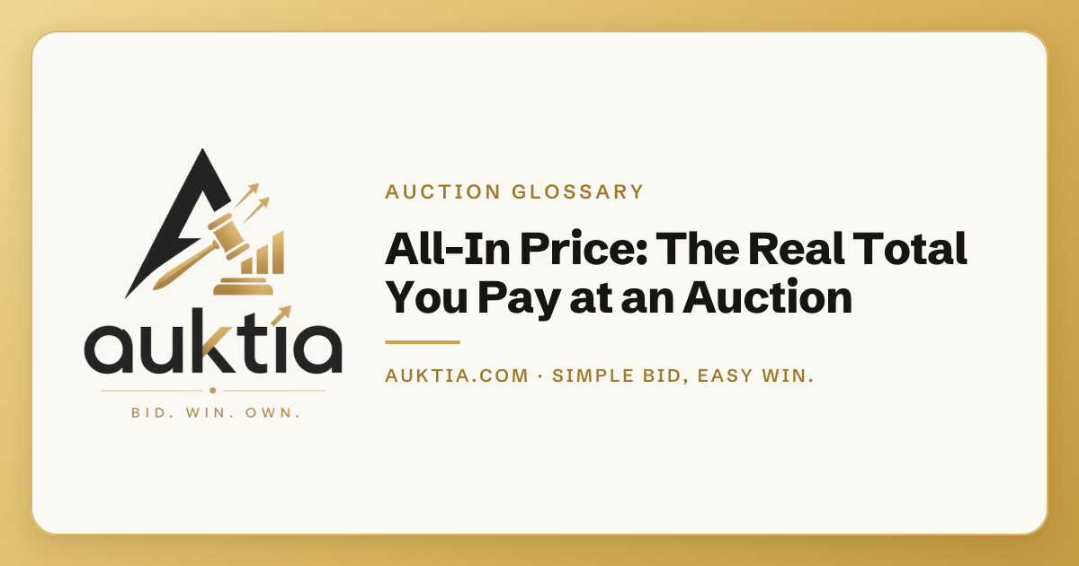 Auktia: All-In Price: The Real Total You Pay at an Auction
