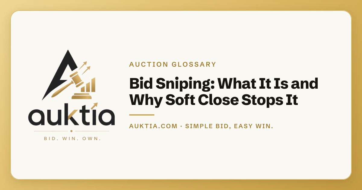 Auktia: Bid Sniping: What It Is and Why Soft Close Stops It