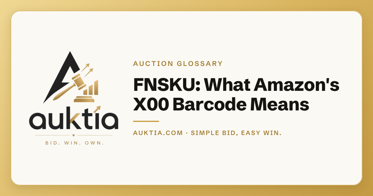 Auktia: FNSKU: What Amazon's X00 Barcode Means