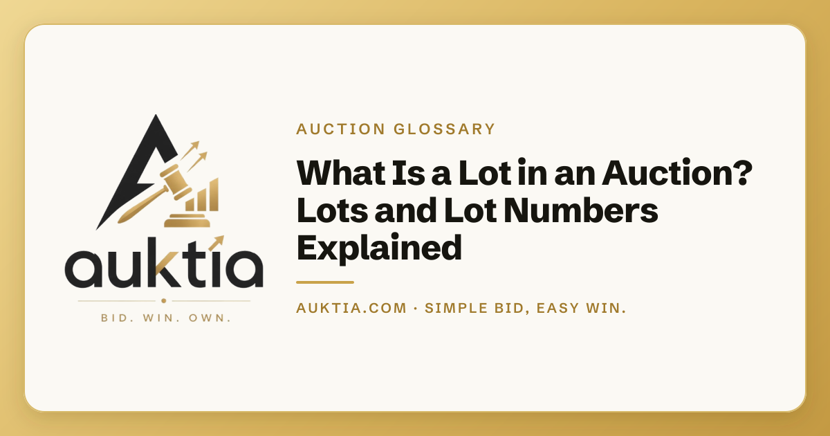 Auktia: What Is a Lot in an Auction? Lots and Lot Numbers Explained
