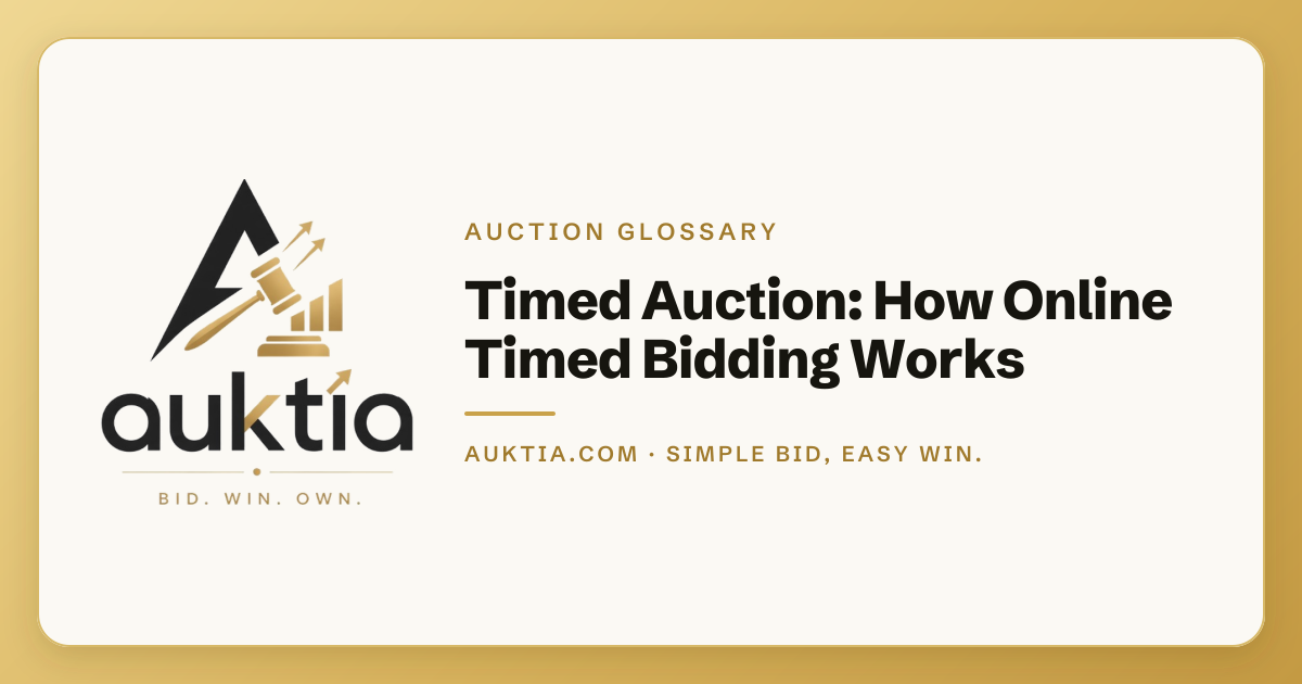 Auktia: Timed Auction: How Online Timed Bidding Works