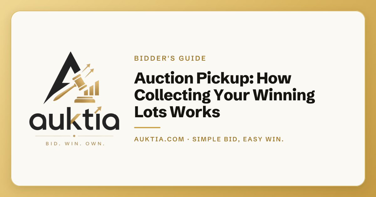Auktia: Auction Pickup: How Collecting Your Winning Lots Works