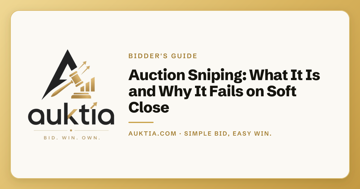 Auktia: Auction Sniping: What It Is and Why It Fails on Soft Close