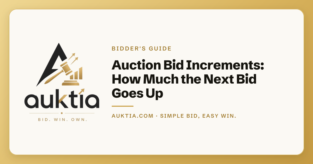 Auktia: Auction Bid Increments: How Much the Next Bid Goes Up