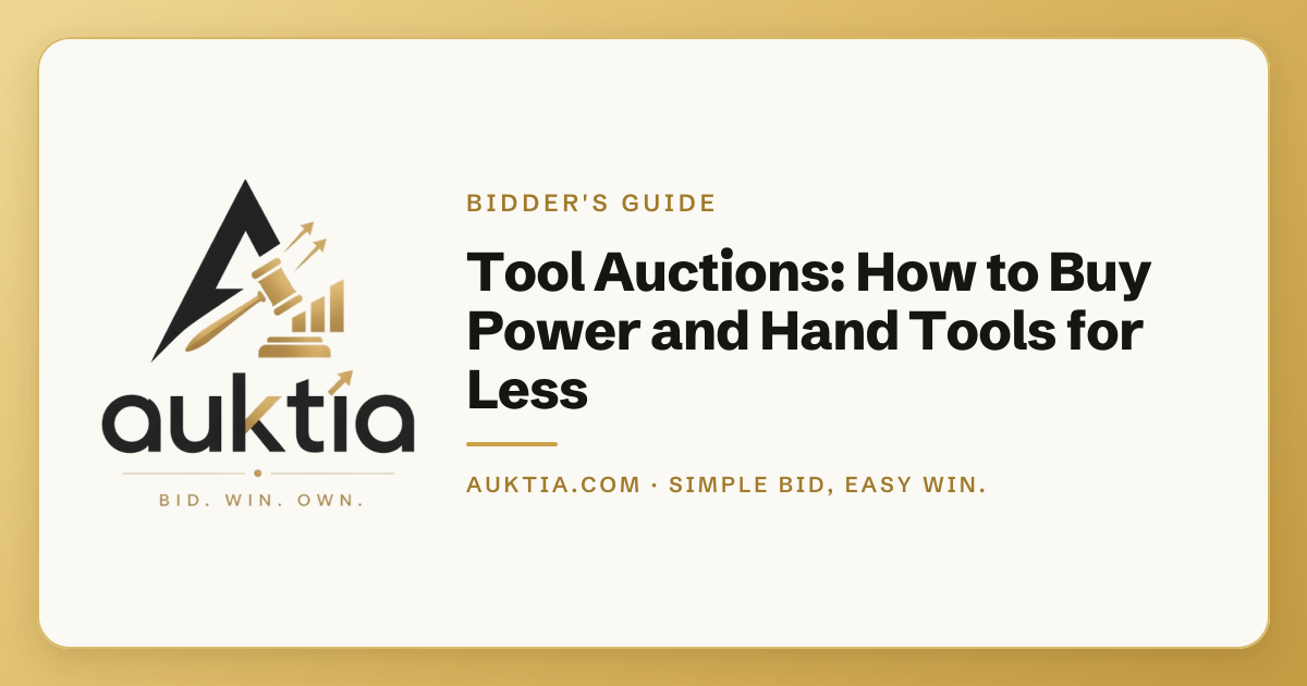 Auktia: Tool Auctions: How to Buy Power and Hand Tools for Less