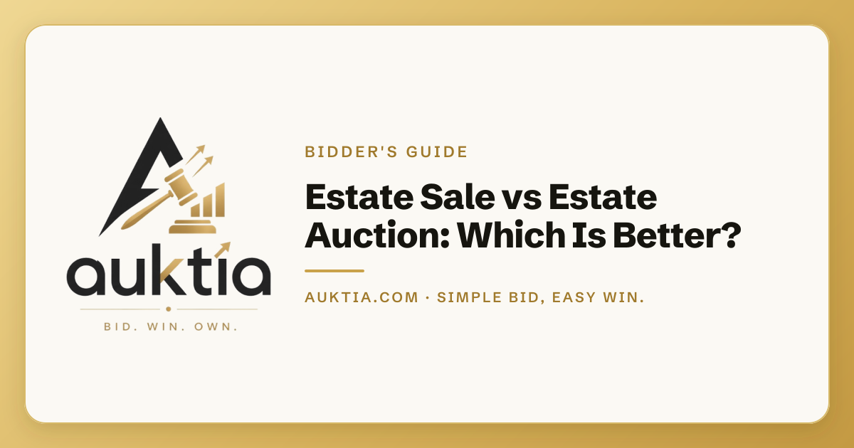 Auktia: Estate Sale vs Estate Auction: Which Is Better?