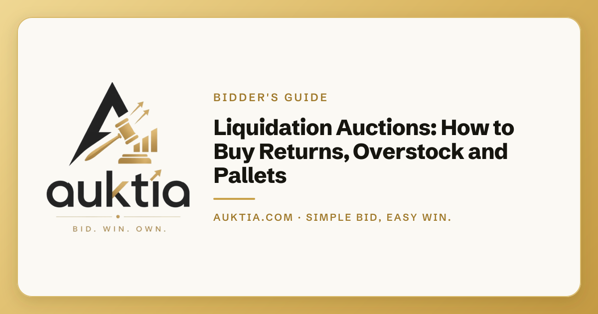 Auktia: Liquidation Auctions: How to Buy Returns, Overstock and Pallets