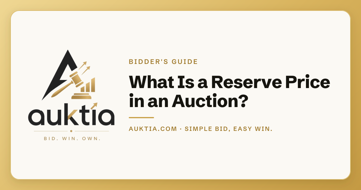 Auktia: What Is a Reserve Price in an Auction?