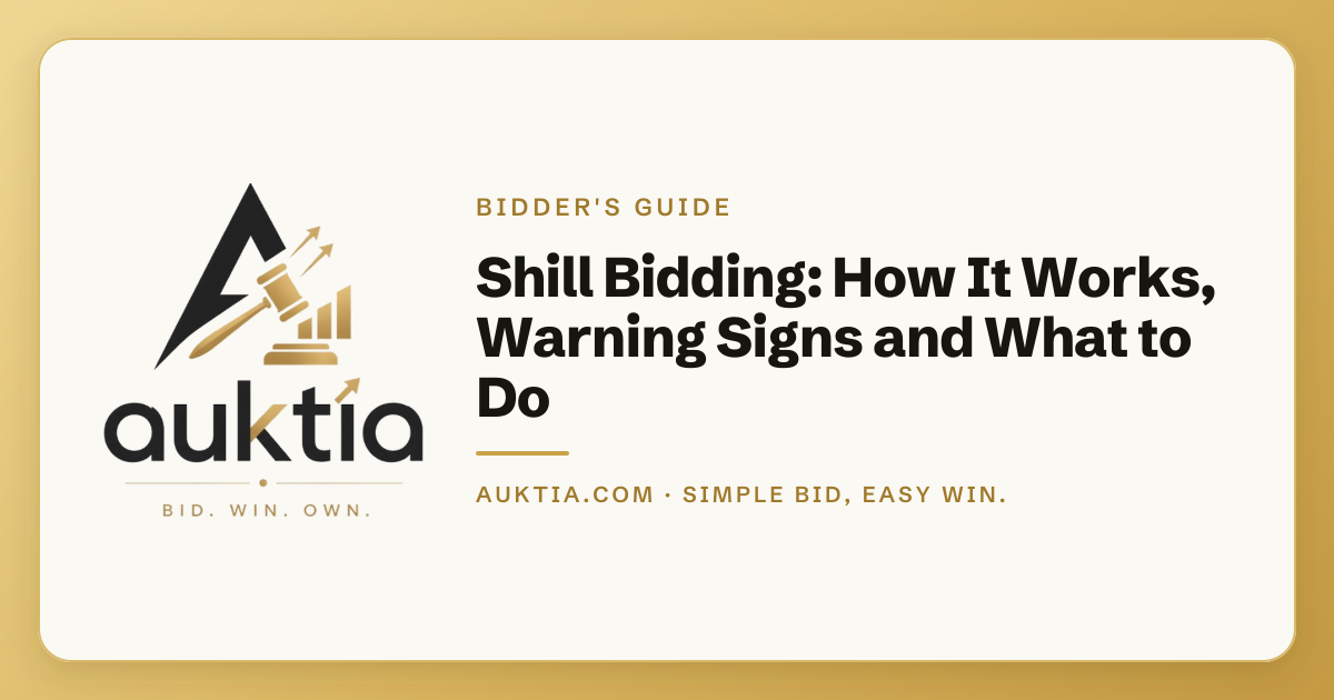 Auktia: Shill Bidding: How It Works, Warning Signs and What to Do