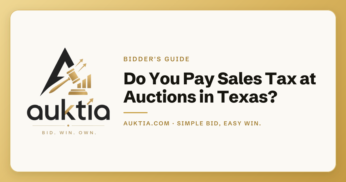 Auktia: Do You Pay Sales Tax at Auctions in Texas?