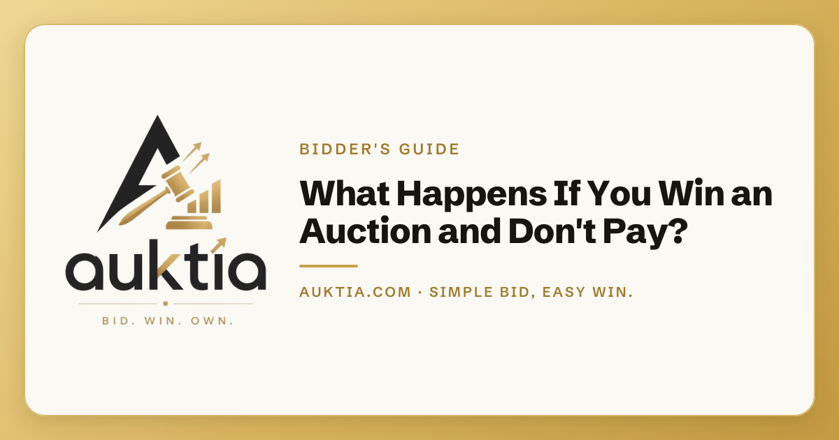 Auktia: What Happens If You Win an Auction and Don't Pay?