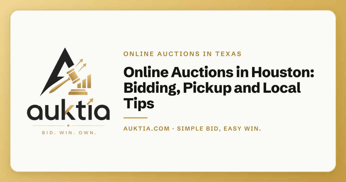 Auktia: Online Auctions in Houston: Bidding, Pickup and Local Tips