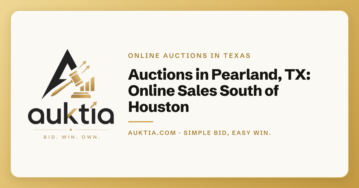 Auktia: Auctions in Pearland, TX: Online Sales South of Houston