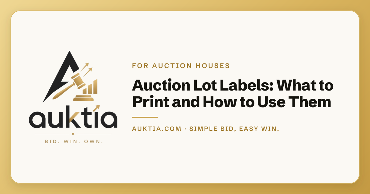 Auktia: Auction Lot Labels: What to Print and How to Use Them