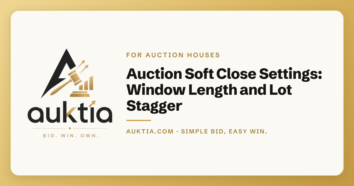 Auktia: Auction Soft Close Settings: Window Length and Lot Stagger