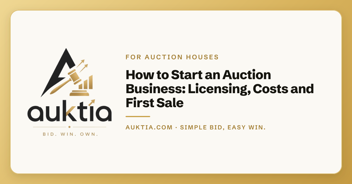 Auktia: How to Start an Auction Business: Licensing, Costs and First Sale